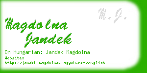 magdolna jandek business card